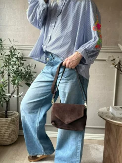 VIAMAJA Cross Body|Skuldertasker<Crossover ruskind - Chocolate