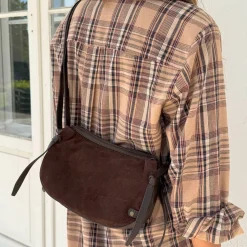 VIAMAJA Cross Body|Skuldertasker<Crossover ruskind- Chocolate