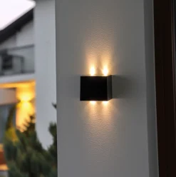 VIAMAJA Lys Og Led|Udendørs Led<Cube up and down solar lampe - 2 stk
