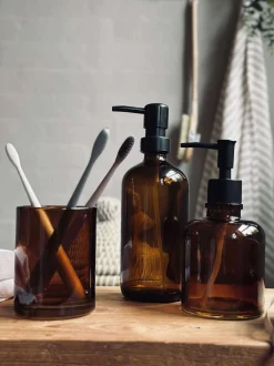 VIAMAJA Alt Til Opvask|Sæbedispensere<Dispenser med pumpe - Brun glas
