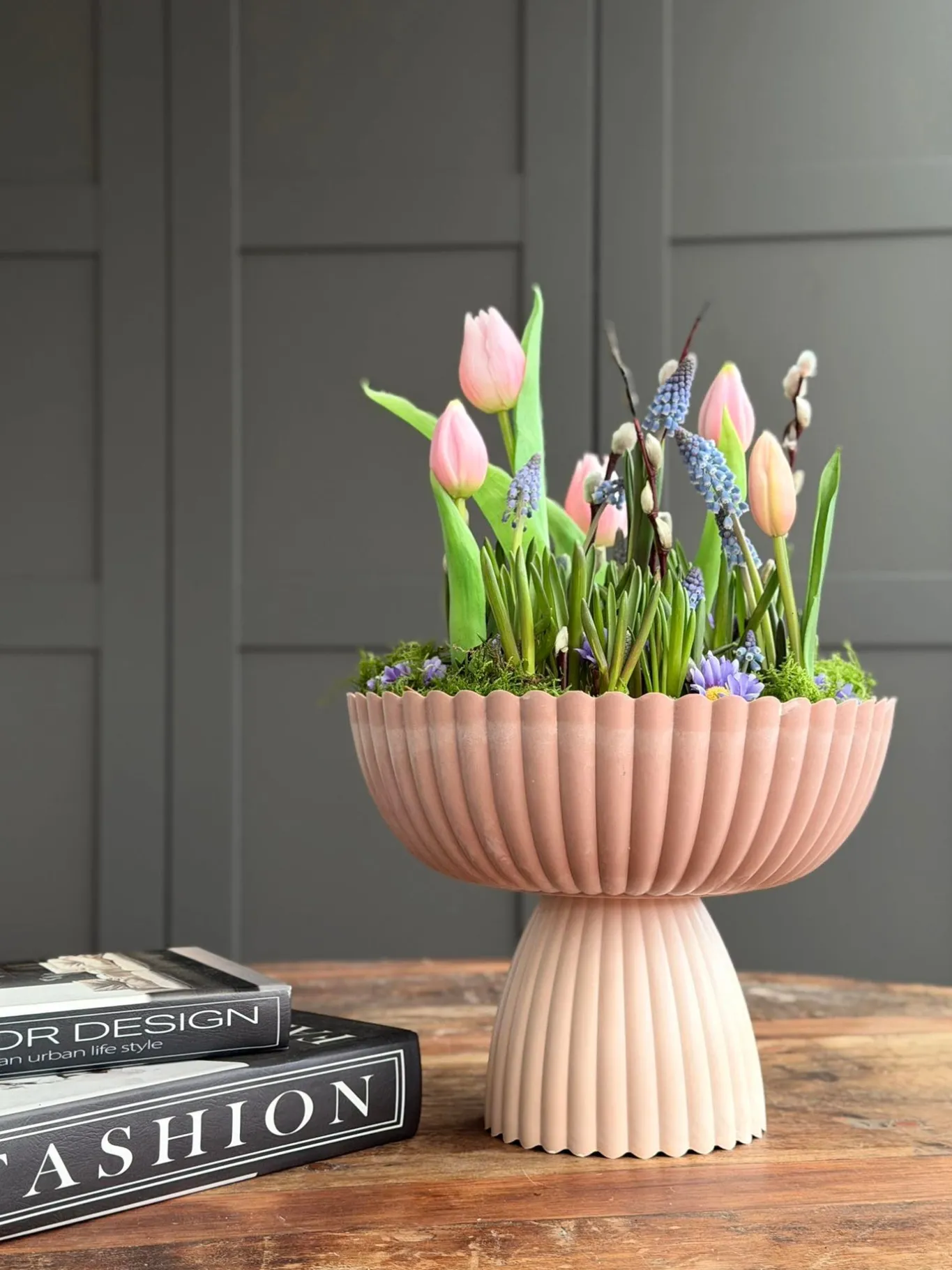 VIAMAJA Urtepotter|Interiør<DIY opsats i beton look - Rosa