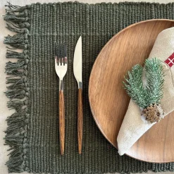 VIAMAJA Dækkeservietter|Restparti<Dækkeserviet Oliven - Recycling Cotton