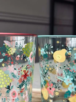 VIAMAJA Krus, Kopper Og Glas<Drikkeglas FLORA - Sæt med 4 glas