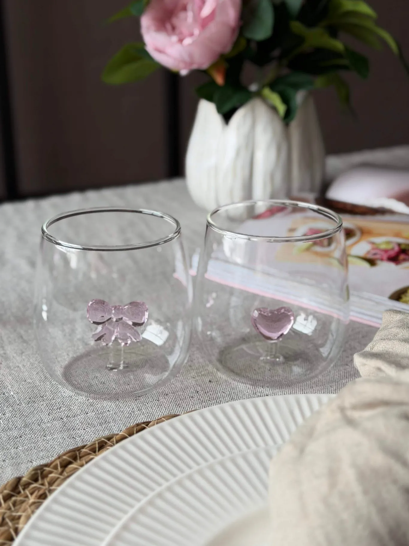 VIAMAJA Krus, Kopper Og Glas<Drikkeglas med hjerte