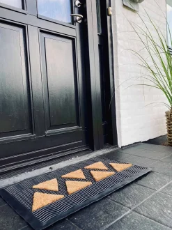 VIAMAJA Dørmåtte<Dørmåtte - Gummi og kokos ZIG ZAG 45x75