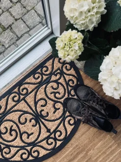 VIAMAJA Dørmåtte<Dørmåtte - Natur halvmåne ORNAMENT