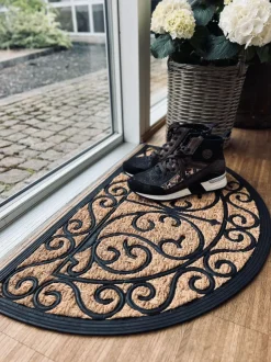 VIAMAJA Dørmåtte<Dørmåtte - Natur halvmåne ORNAMENT