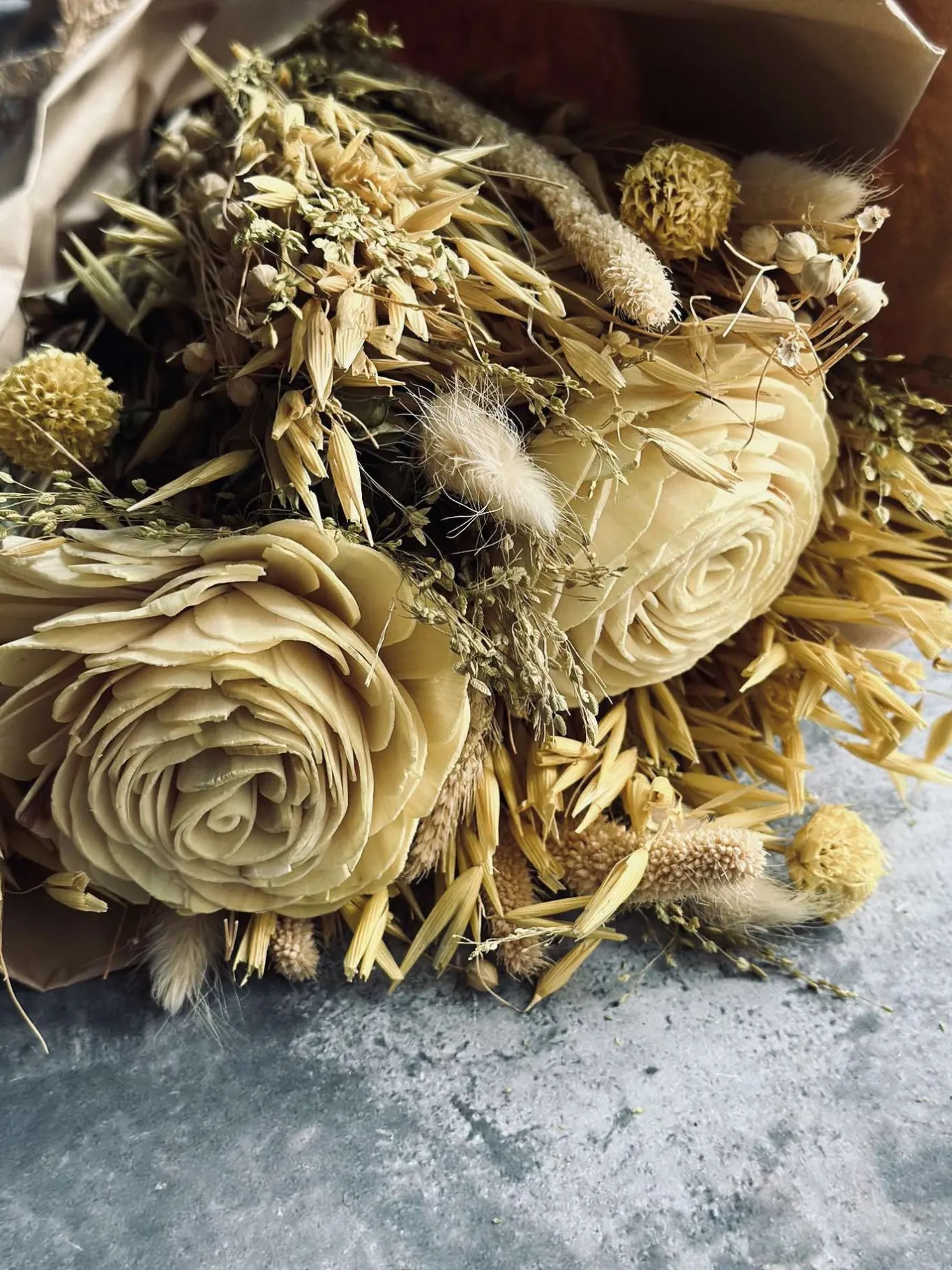 VIAMAJA Blomster<Evighedsbuket - Nima Yellow