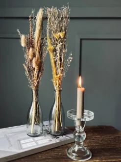 VIAMAJA Blomster<Evighedsbuket med vase - Mix farver 57cm
