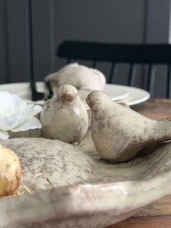 VIAMAJA Påske|Fugleliv<Fad med fugle – Beige