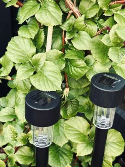 VIAMAJA Udendørs Led|Led Solceller<Fakkel Effekt Black – Sæt med 4 stk