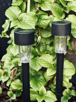 VIAMAJA Udendørs Led|Led Solceller<Fakkel Effekt Black – Sæt med 4 stk