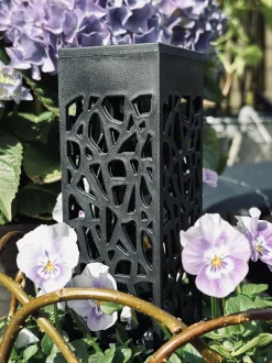 VIAMAJA Udendørs Led|Led Solceller<Fakkel med solceller – Black square