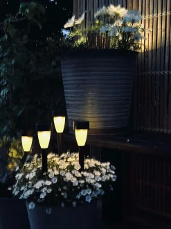 VIAMAJA Udendørs Led|Led Solceller<Fakkel med solceller – Sæt med 4 stk.