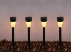 VIAMAJA Udendørs Led|Led Solceller<Fakkel med solceller – Sæt med 4 stk.