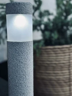 VIAMAJA Udendørs Led|Led Solceller<Fakkel med solceller Stone look – Sæt med 2 stk