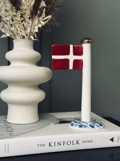 VIAMAJA Pynte Genstande|Højtider<Flag keramik – Dannebrog m. blå fod