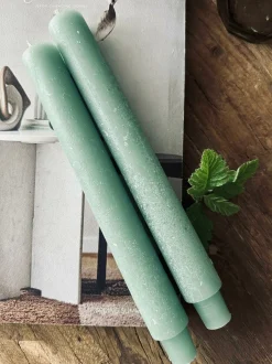 VIAMAJA Lys Og Led|Stearinlys<Flaskelys 25 cm - 2 stk Rustik Mint