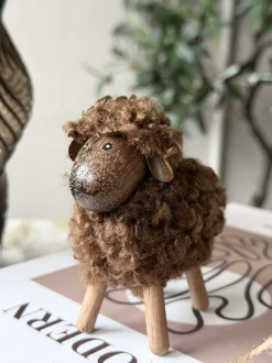 VIAMAJA Pynte Genstande|Påske<Får Fluffy Amber/Brun 8cm