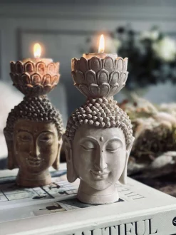 VIAMAJA Lysestager<Fyrfadsstage Buddha small - MIX