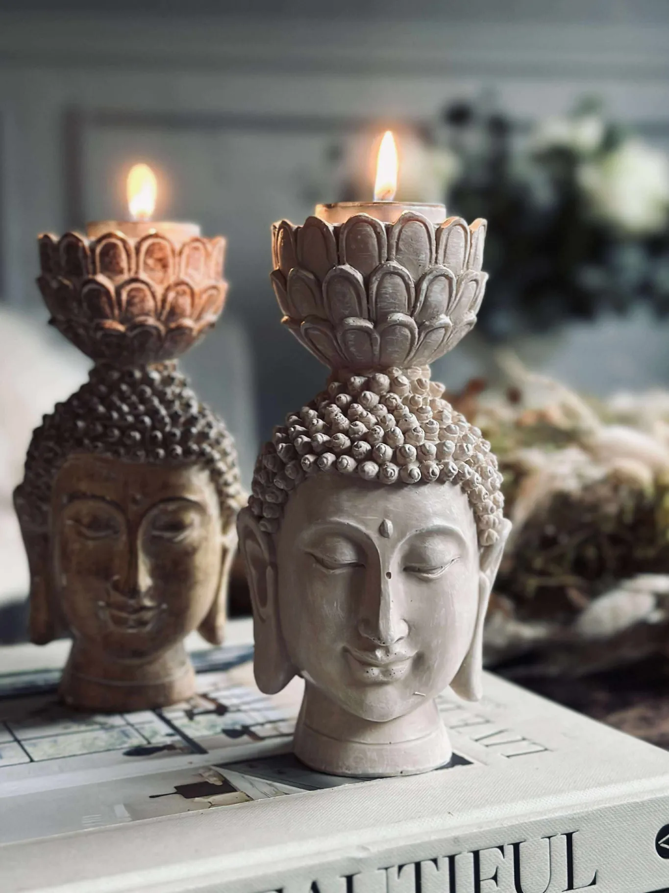 VIAMAJA Lysestager<Fyrfadsstage Buddha small - MIX