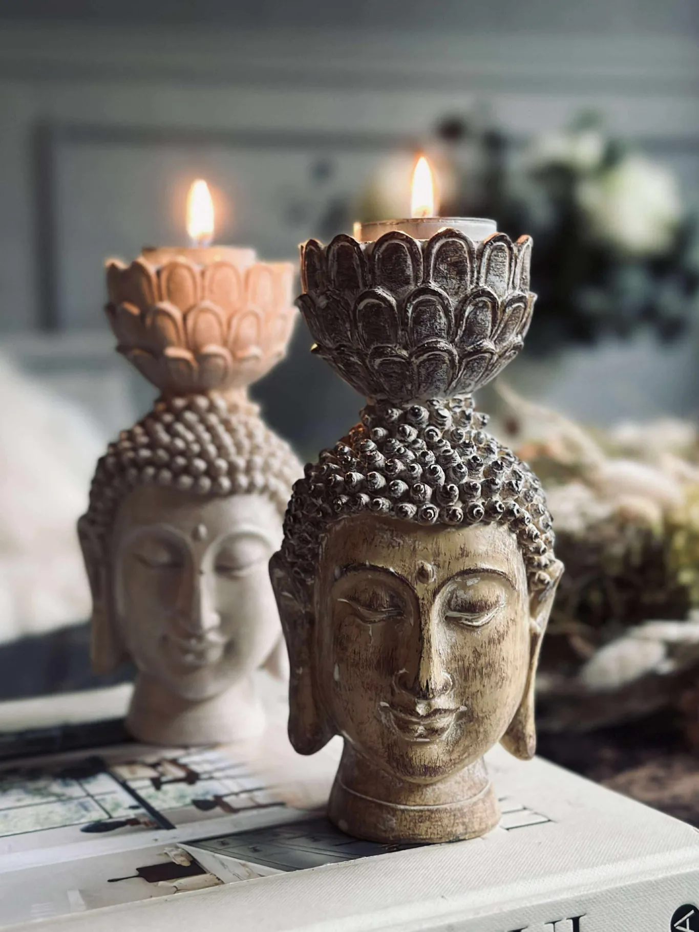 VIAMAJA Lysestager<Fyrfadsstage Buddha small - MIX