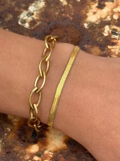 VIAMAJA Armbånd<Gavesæt Mascha - Sæt med 2 armbånd forgyldt - Med smykkeskrin