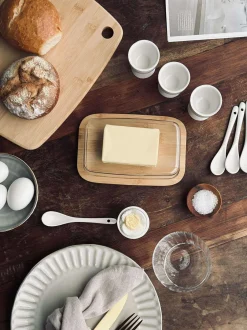 VIAMAJA Porcelæn Og Stentøj|Bestik Og Køkkenredskaber<Æggebæger i porcelæn - 4 stk med skeer