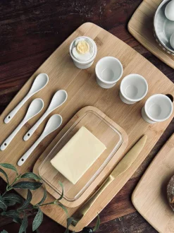 VIAMAJA Porcelæn Og Stentøj|Bestik Og Køkkenredskaber<Æggebæger i porcelæn - 4 stk med skeer