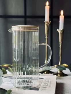 VIAMAJA Kander Og Karafler<Glas kande med bambus låg