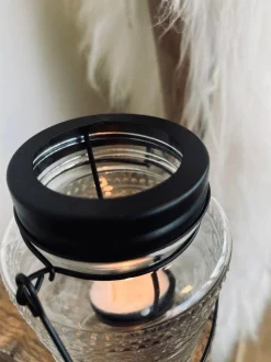 VIAMAJA Lysestager|Lanterner Og Lyskæder<Glas lanterne med mønster