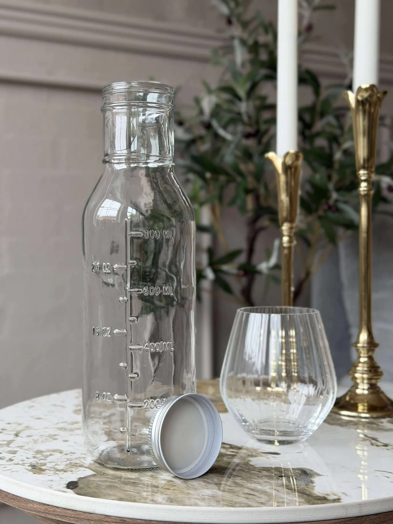 VIAMAJA Kander Og Karafler|Alt Til Bagning<Glasflaske med Måleenheder - 1000 ml