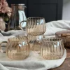 VIAMAJA Krus, Kopper Og Glas<Glaskopper med riller - 4 stk.