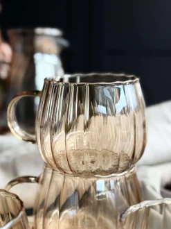 VIAMAJA Krus, Kopper Og Glas<Glaskopper med riller - 4 stk.