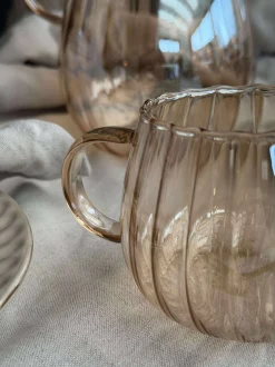 VIAMAJA Krus, Kopper Og Glas<Glaskopper med riller - 4 stk.