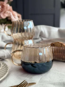 VIAMAJA Krus, Kopper Og Glas<Glaskopper med riller - 4 stk.