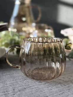 VIAMAJA Krus, Kopper Og Glas<Glaskopper med riller - 4 stk.