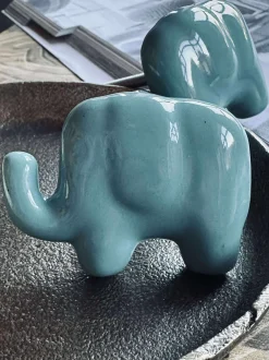 VIAMAJA Interiør|Pynte Genstande<Greb elefant blå - 2 stk.