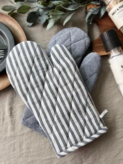 VIAMAJA Grydelapper Og Forklæder<Grillhandske - Quilt blå strib