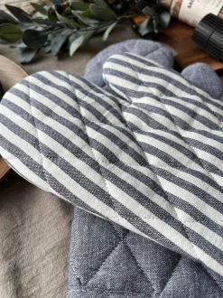 VIAMAJA Grydelapper Og Forklæder<Grillhandske - Quilt blå strib