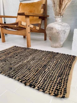 VIAMAJA Gulvtæpper|Jute Tæpper<Gulvtæppe i skind og jute / bademåtte – 60x90cm
