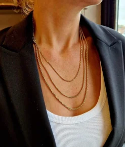VIAMAJA Halskæder<Halskæde Aleandre 18k forgyldt - 59cm