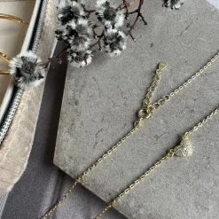 VIAMAJA Halskæder|Til Konfirmanden<Halskæde Irina 18K forgyldt - Hjerte m. Zirkoner