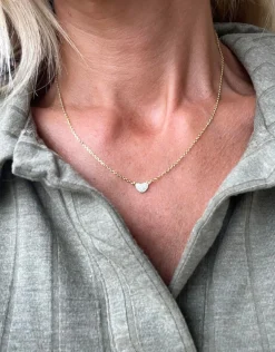 VIAMAJA Halskæder|Til Konfirmanden<Halskæde Irina 18K forgyldt - Hjerte m. Zirkoner