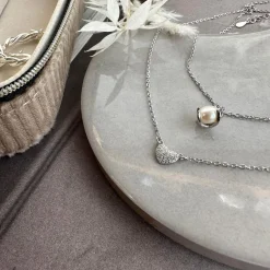 VIAMAJA Halskæder|Til Konfirmanden<Halskæde Irina Sterling Silver - Hjerte m. Zirkoner