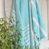 VIAMAJA Hammam Håndklæder|Camping Og Picnic<Hammam håndklæde - BLUE MIX Økotex