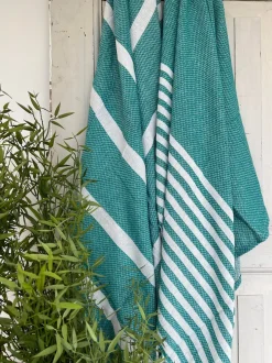 VIAMAJA Hammam Håndklæder|Camping Og Picnic<Hammam håndklæde - TURKIS MIX Økotex