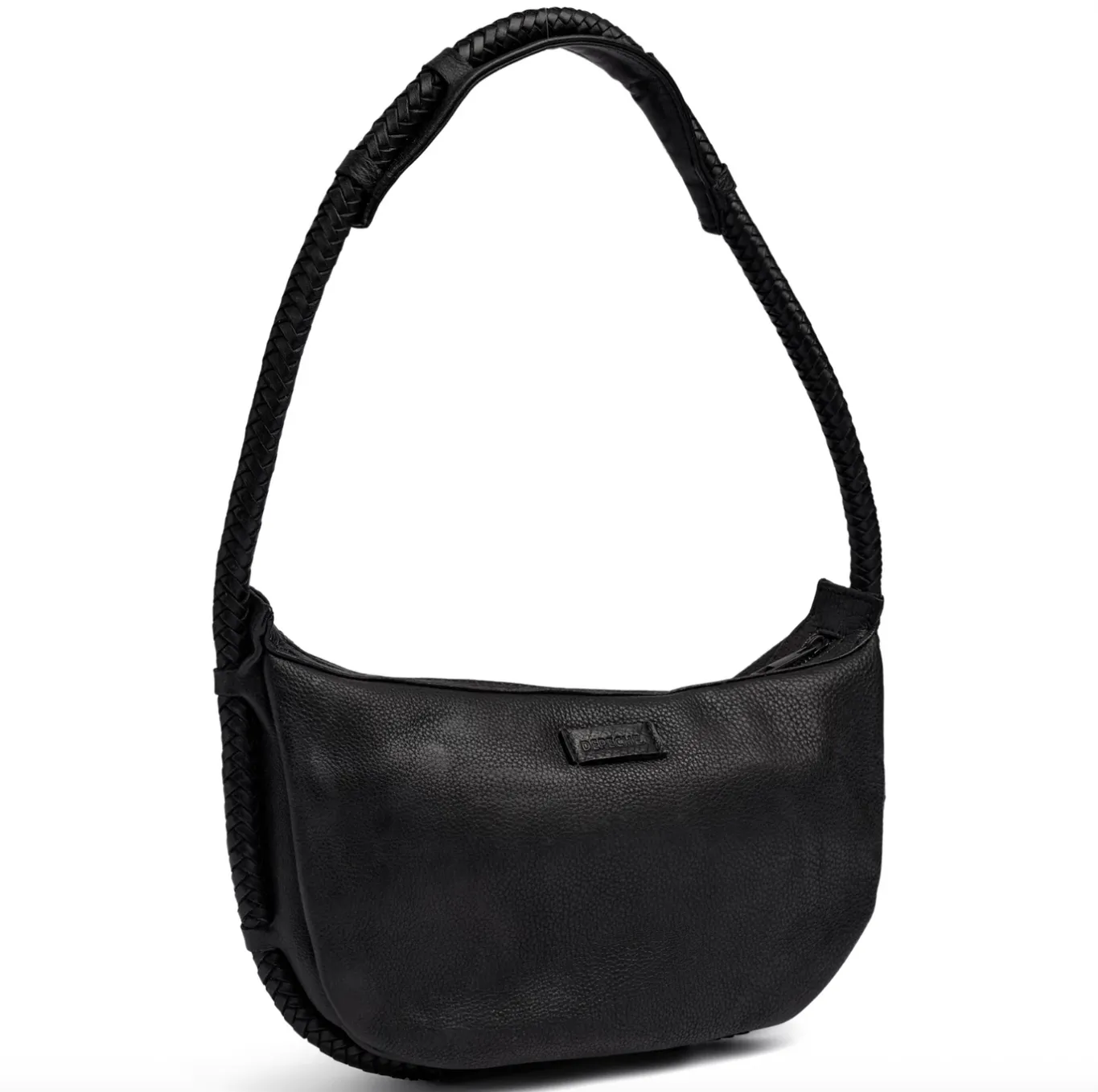 VIAMAJA Læder Tasker|Håndtasker<Håndtaske med smuk fletrem - Black