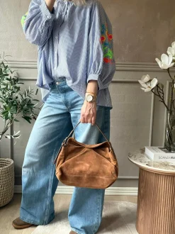 VIAMAJA Cross Body|Læder Tasker<Håndtaske Ruskind cognac