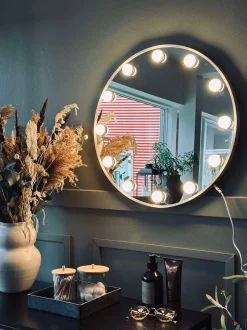 VIAMAJA Spejle|Badeaccessories<Hollywood Makeup Spejl med lys - Dia 50cm